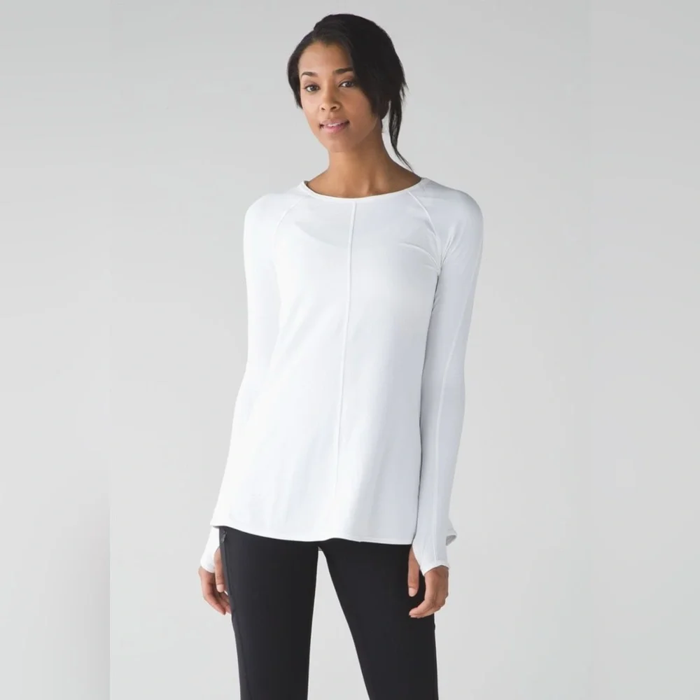 Lululemon Making Moves Long Sleeve Top Rulu White 4 - Picture 3 of 8
